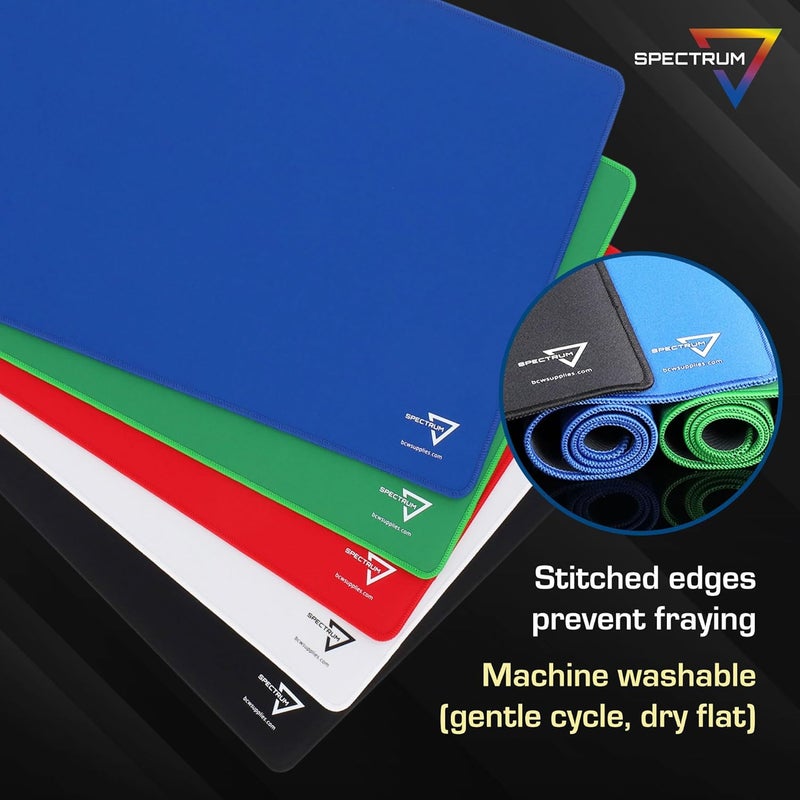 BCW Spectrum Playmat – White (24" x 14") | Stitched Edges for Durability | Ideal for TCG, Tabletop Gaming & Magic: The Gathering (White) - Image 4